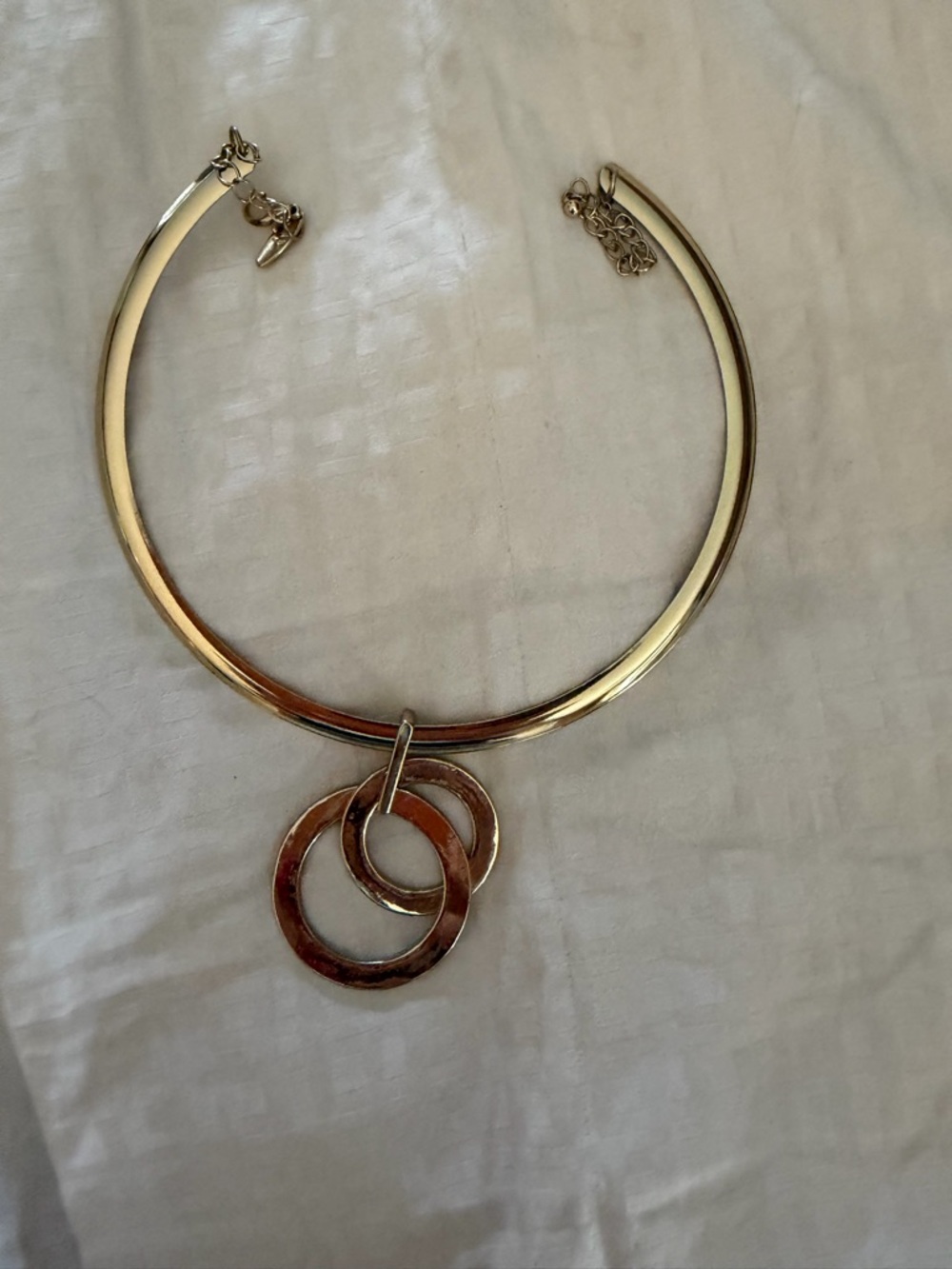 Gold-Tone Interlocking Circle Choker Necklace - Women Jewelry